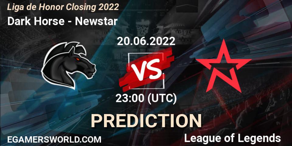 Dark Horse - Newstar: прогноз. 20.06.22, LoL, Liga de Honor Closing 2022