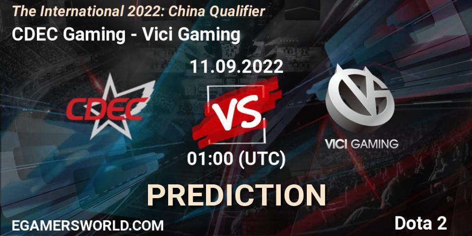CDEC Gaming - Vici Gaming: прогноз. 11.09.22, Dota 2, The International 2022: China Qualifier