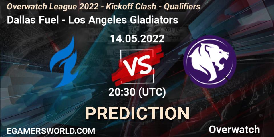 Dallas Fuel - Los Angeles Gladiators: прогноз. 14.05.22, Overwatch, Overwatch League 2022 - Kickoff Clash - Qualifiers