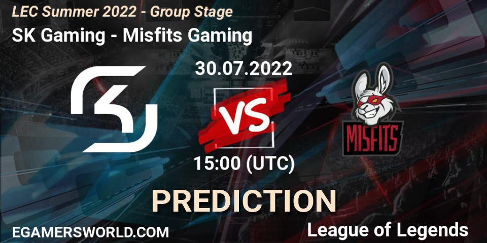 SK Gaming - Misfits Gaming: прогноз. 30.07.22, LoL, LEC Summer 2022 - Group Stage