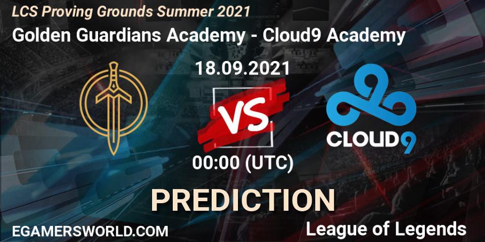Golden Guardians Academy - Cloud9 Academy: прогноз. 18.09.21, LoL, LCS Proving Grounds Summer 2021