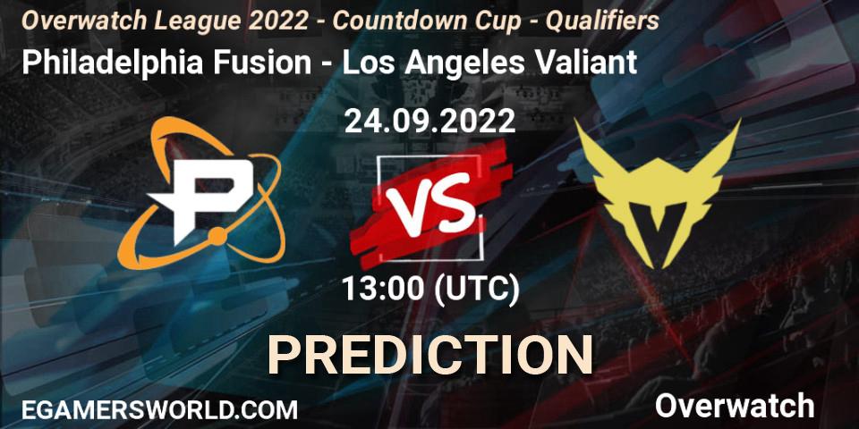 Philadelphia Fusion - Los Angeles Valiant: прогноз. 24.09.22, Overwatch, Overwatch League 2022 - Countdown Cup - Qualifiers