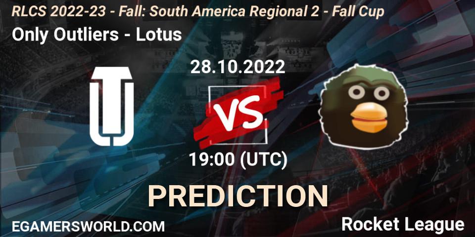 Only Outliers - Lotus: прогноз. 28.10.22, Rocket League, RLCS 2022-23 - Fall: South America Regional 2 - Fall Cup