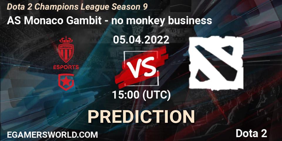 AS Monaco Gambit - no monkey business: прогноз. 05.04.22, Dota 2, Dota 2 Champions League Season 9