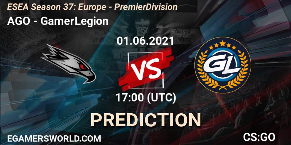 AGO - GamerLegion: прогноз. 01.06.21, CS2 (CS:GO), ESEA Season 37: Europe - Premier Division