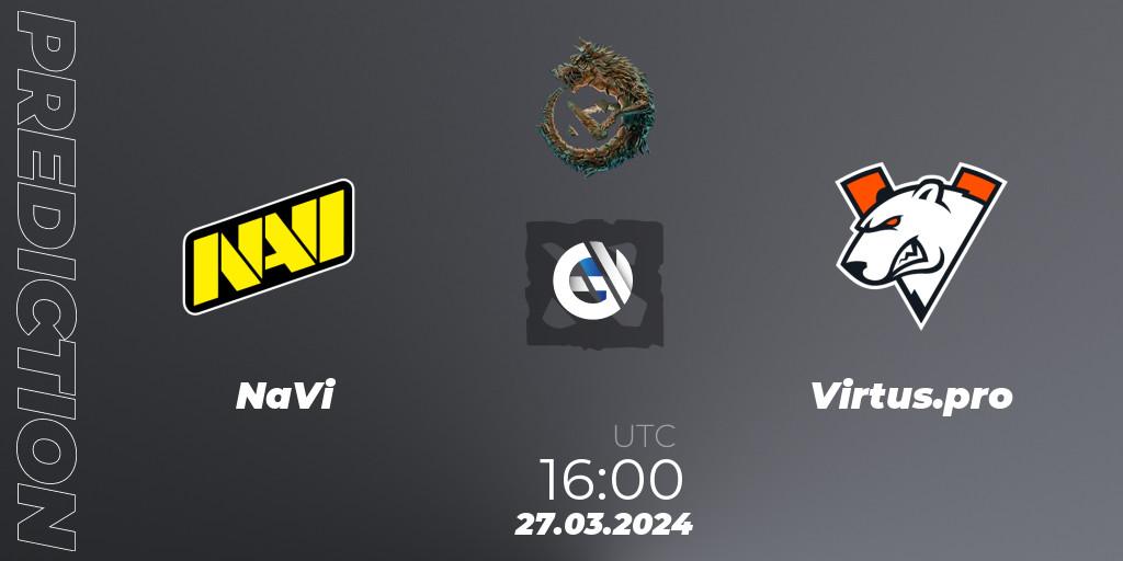 NaVi - Virtus.pro: прогноз. 27.03.24, Dota 2, PGL Wallachia Season 1: Eastern Europe Closed Qualifier