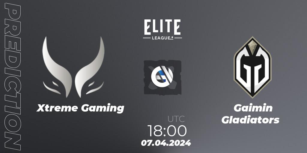 Xtreme Gaming - Gaimin Gladiators: прогноз. 07.04.24, Dota 2, Elite League: Round-Robin Stage