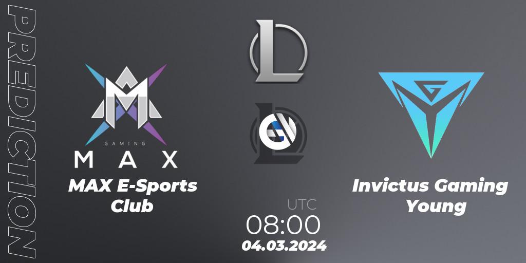 MAX E-Sports Club - Invictus Gaming Young: прогноз. 04.03.24, LoL, LDL 2024 - Stage 1