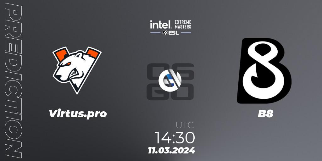 Virtus.pro - B8: прогноз. 11.03.24, CS2 (CS:GO), Intel Extreme Masters Dallas 2024: European Closed Qualifier