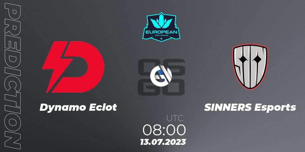 Dynamo Eclot - SINNERS Esports: прогноз. 13.07.23, CS2 (CS:GO), European Pro League Season 9