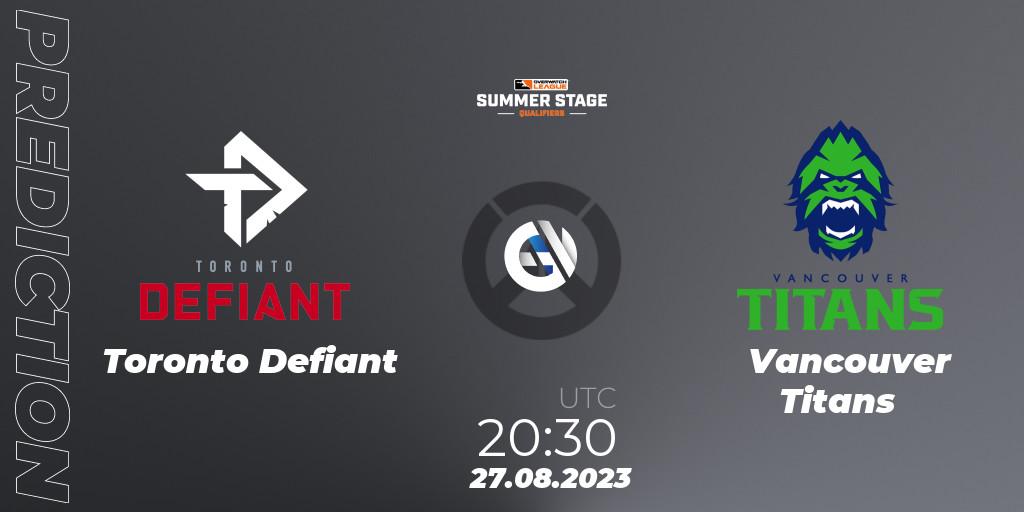 Toronto Defiant - Vancouver Titans: прогноз. 27.08.23, Overwatch, Overwatch League 2023 - Summer Stage Qualifiers