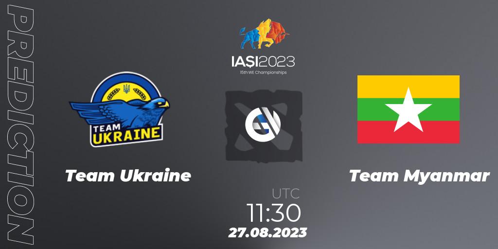 Team Ukraine - Team Myanmar: прогноз. 27.08.23, Dota 2, IESF World Championship 2023