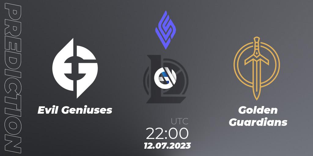 Evil Geniuses - Golden Guardians: прогноз. 12.07.23, LoL, LCS Summer 2023 - Group Stage