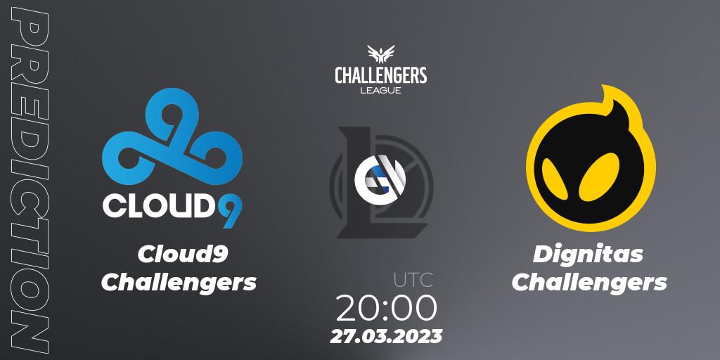 Cloud9 Challengers - Dignitas Challengers: прогноз. 27.03.23, LoL, NACL 2023 Spring - Playoffs