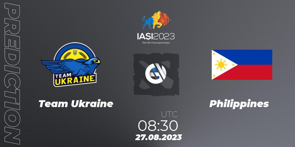 Team Ukraine - Philippines: прогноз. 27.08.23, Dota 2, IESF World Championship 2023