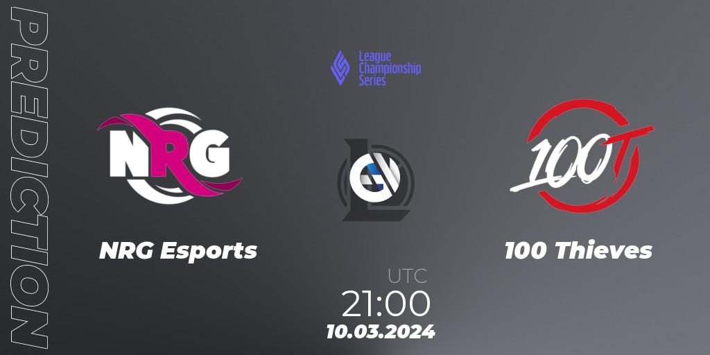 NRG Esports - 100 Thieves: прогноз. 10.03.24, LoL, LCS Spring 2024 - Group Stage