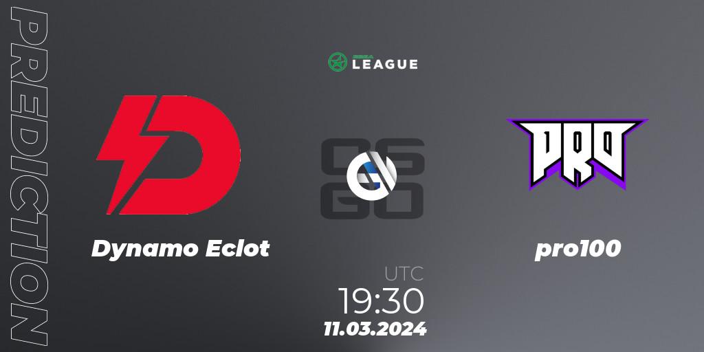 Dynamo Eclot - pro100: прогноз. 11.03.24, CS2 (CS:GO), ESEA Season 48: Main Division - Europe