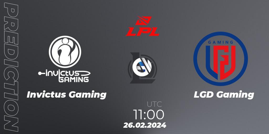 Invictus Gaming - LGD Gaming: прогноз. 26.02.24, LoL, LPL Spring 2024 - Group Stage