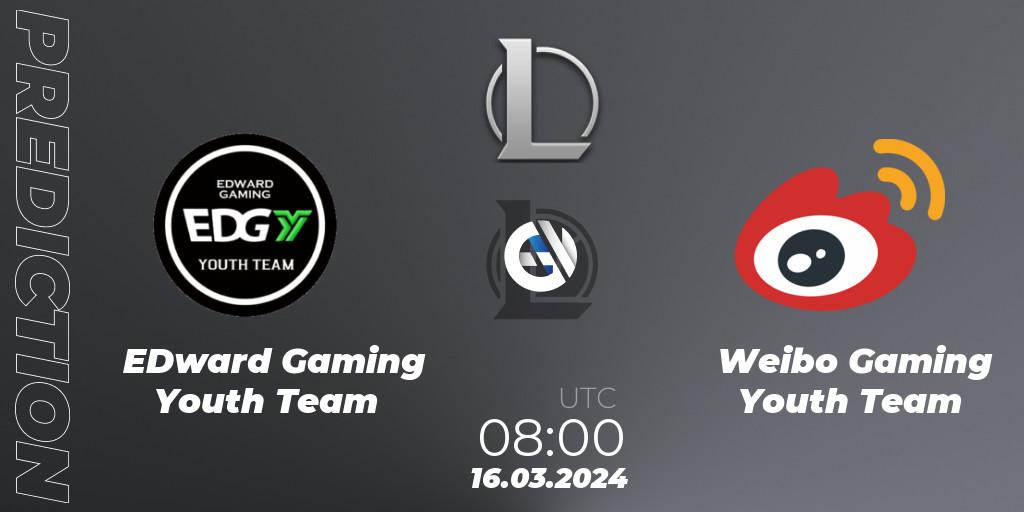 EDward Gaming Youth Team - Weibo Gaming Youth Team: прогноз. 16.03.24, LoL, LDL 2024 - Stage 1