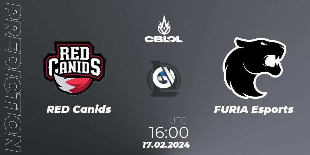 RED Canids - FURIA Esports: прогноз. 17.02.24, LoL, CBLOL Split 1 2024 - Group Stage
