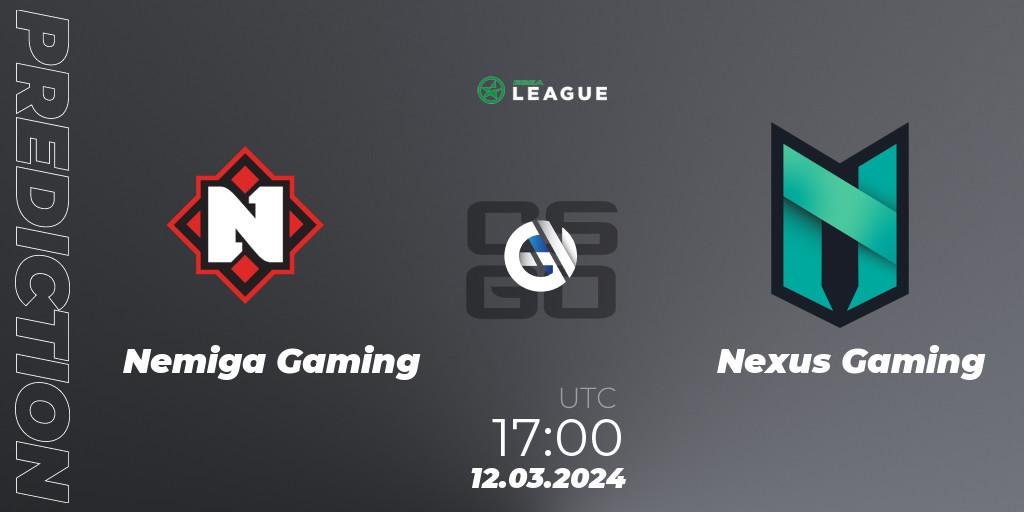 Nemiga Gaming - Nexus Gaming: прогноз. 12.03.24, CS2 (CS:GO), ESEA Season 48: Advanced Division - Europe