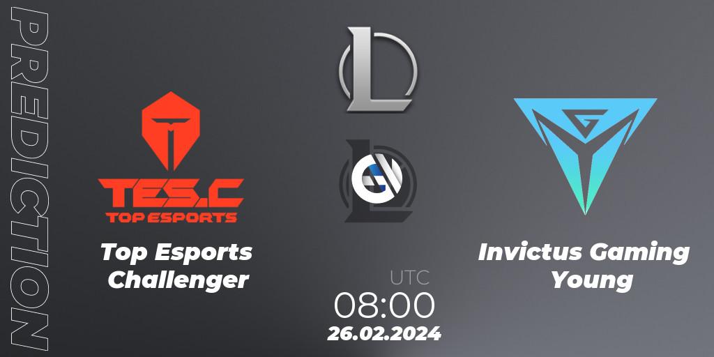 Top Esports Challenger - Invictus Gaming Young: прогноз. 26.02.24, LoL, LDL 2024 - Stage 1