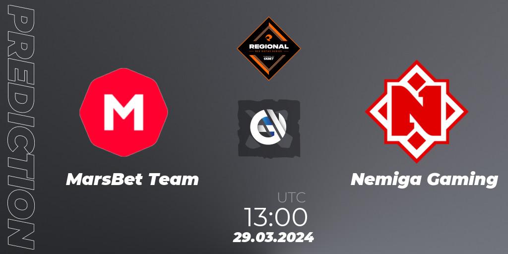 MarsBet Team - Nemiga Gaming: прогноз. 29.03.24, Dota 2, RES Regional Series: EU #1