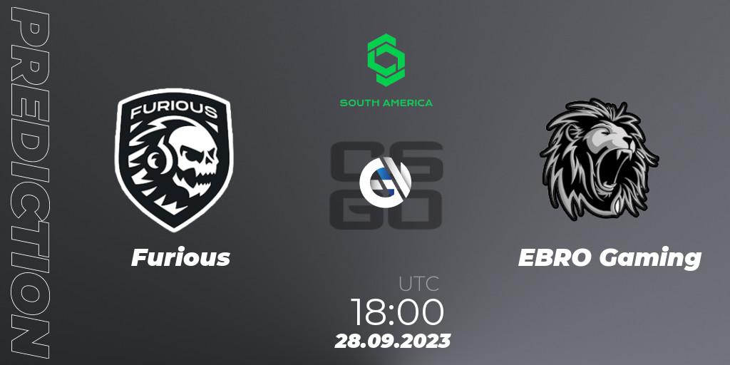 Furious - EBRO Gaming: прогноз. 28.09.23, CS2 (CS:GO), CCT South America Series #12: Closed Qualifier