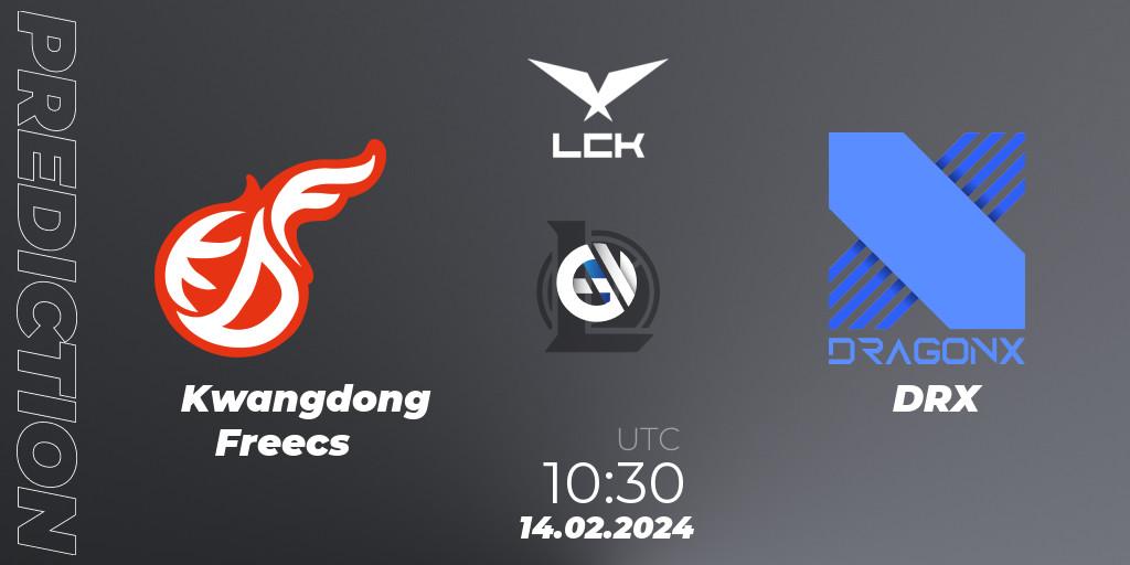 Kwangdong Freecs - DRX: прогноз. 14.02.24, LoL, LCK Spring 2024 - Group Stage