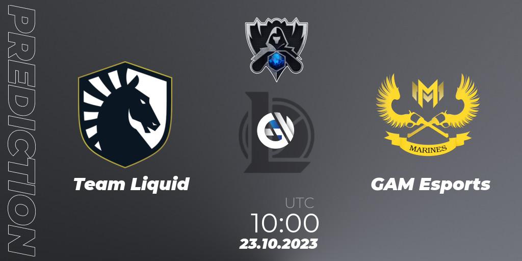 Team Liquid - GAM Esports: прогноз. 23.10.23, LoL, Worlds 2023 LoL - Group Stage