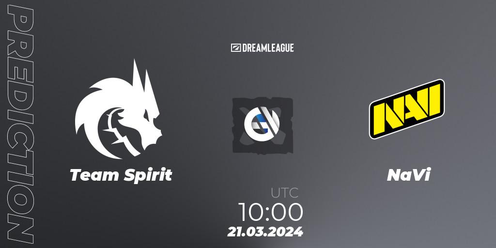 Team Spirit - NaVi: прогноз. 21.03.24, Dota 2, DreamLeague Season 23: Eastern Europe Closed Qualifier