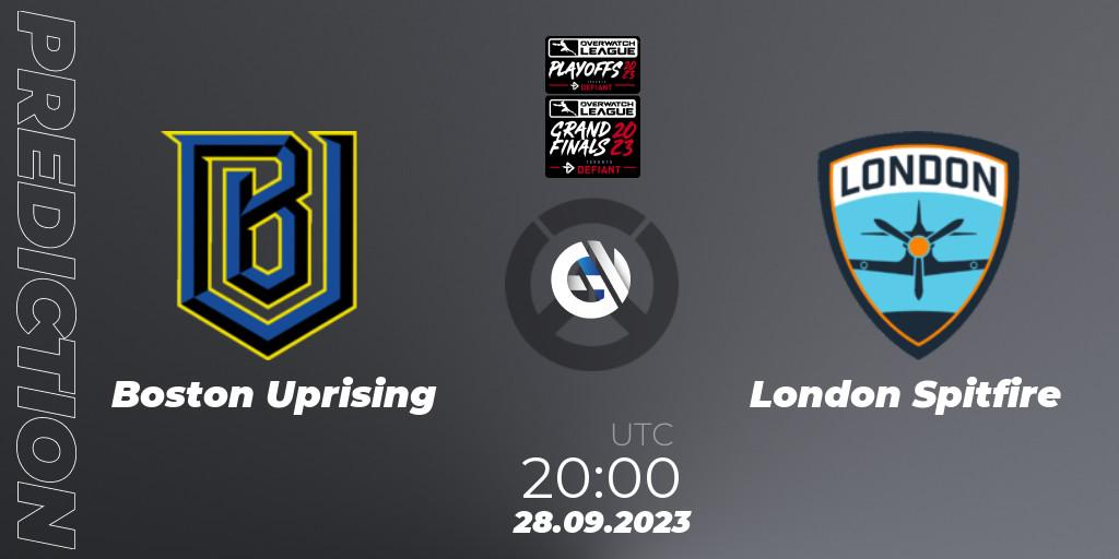 Boston Uprising - London Spitfire: прогноз. 28.09.23, Overwatch, Overwatch League 2023 - Playoffs