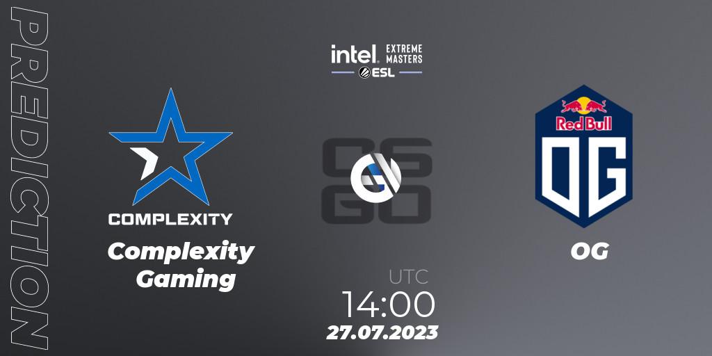 Complexity Gaming - OG: прогноз. 27.07.23, CS2 (CS:GO), IEM Cologne 2023 - Play-In