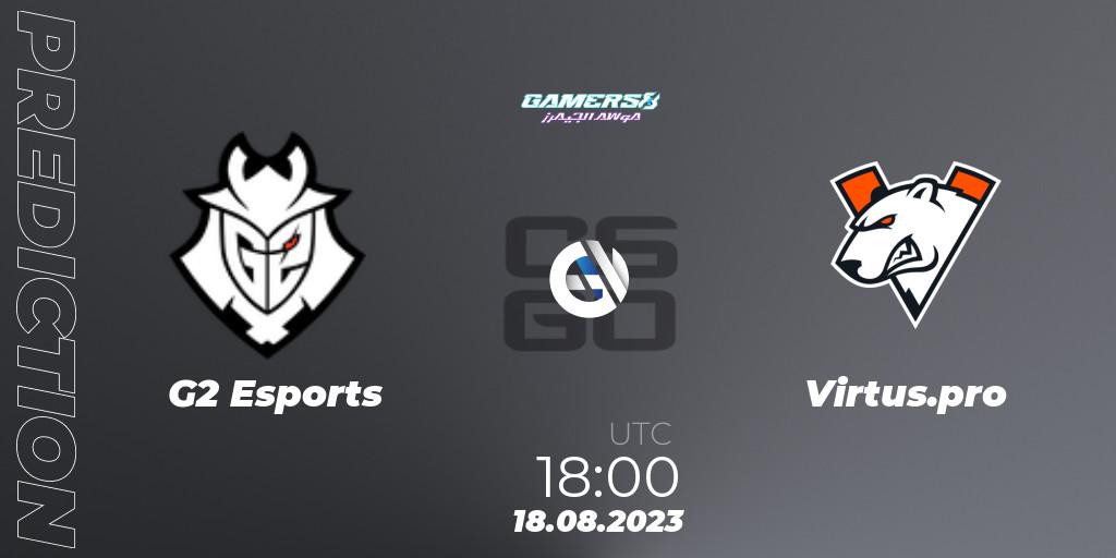 G2 Esports - Virtus.pro: прогноз. 18.08.23, CS2 (CS:GO), Gamers8 2023