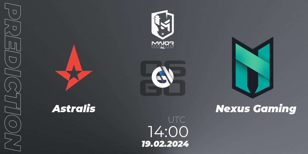 Astralis - Nexus Gaming: прогноз. 19.02.24, CS2 (CS:GO), PGL CS2 Major Copenhagen 2024: European RMR B