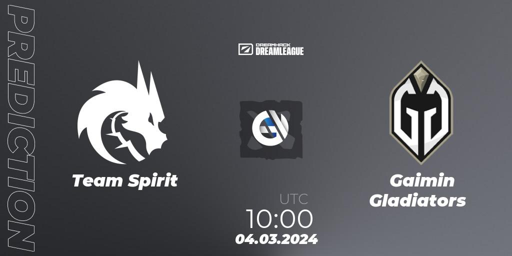 Team Spirit - Gaimin Gladiators: прогноз. 04.03.24, Dota 2, DreamLeague Season 22