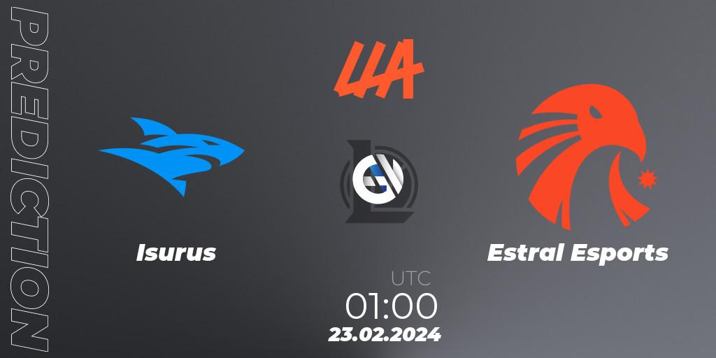 Isurus - Estral Esports: прогноз. 23.02.24, LoL, LLA 2024 Opening Group Stage
