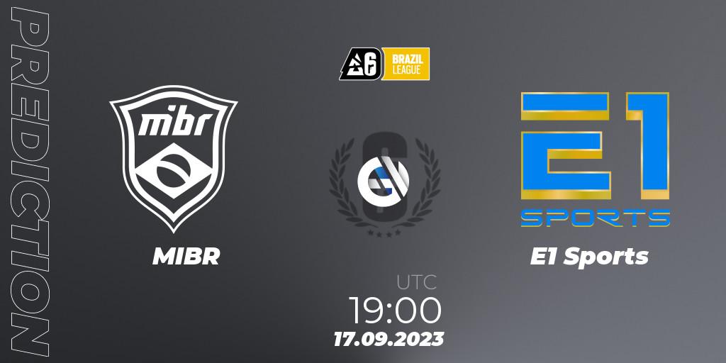 MIBR - E1 Sports: прогноз. 17.09.23, Rainbow Six, Brazil League 2023 - Stage 2