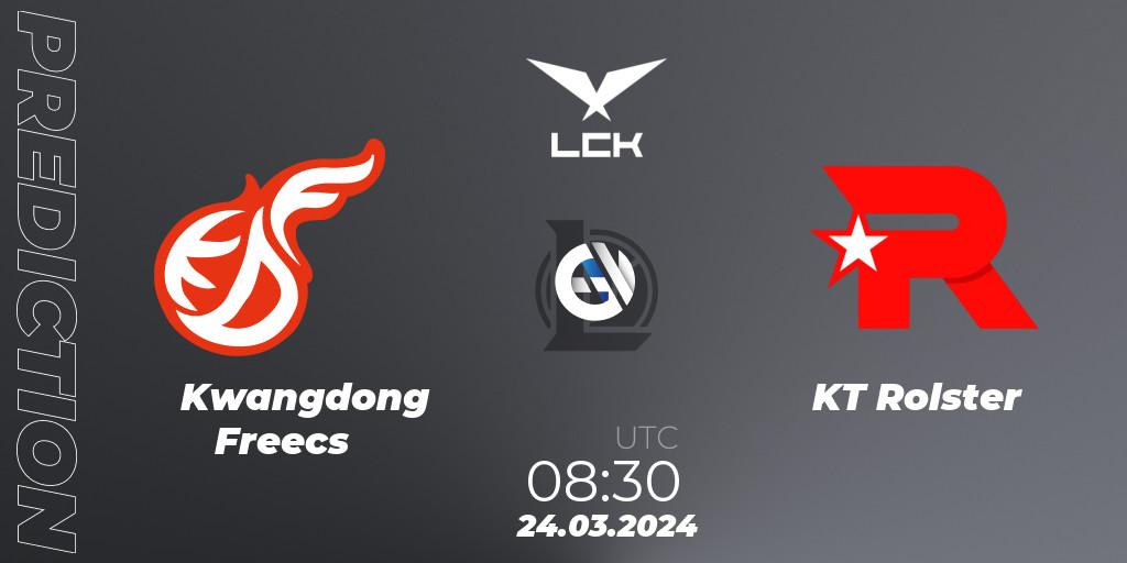 Kwangdong Freecs - KT Rolster: прогноз. 24.03.24, LoL, LCK Spring 2024 - Group Stage
