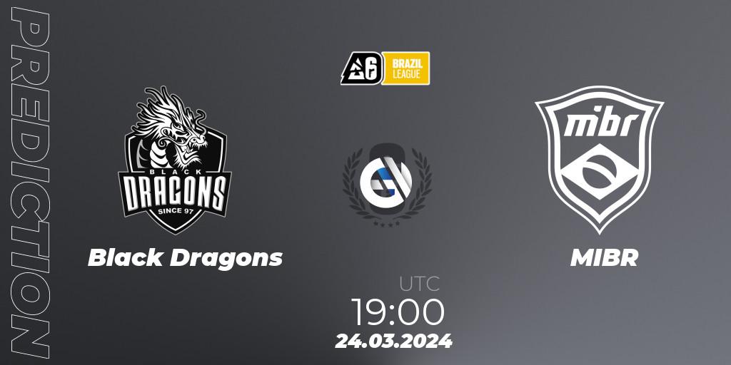 Black Dragons - MIBR: прогноз. 24.03.24, Rainbow Six, Brazil League 2024 - Stage 1