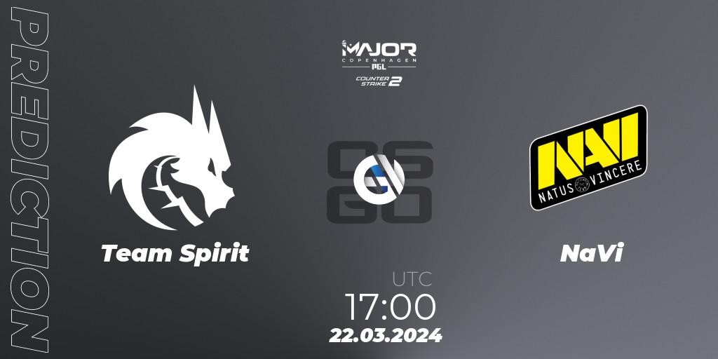Team Spirit - NaVi: прогноз. 22.03.24, CS2 (CS:GO), PGL CS2 Major Copenhagen 2024