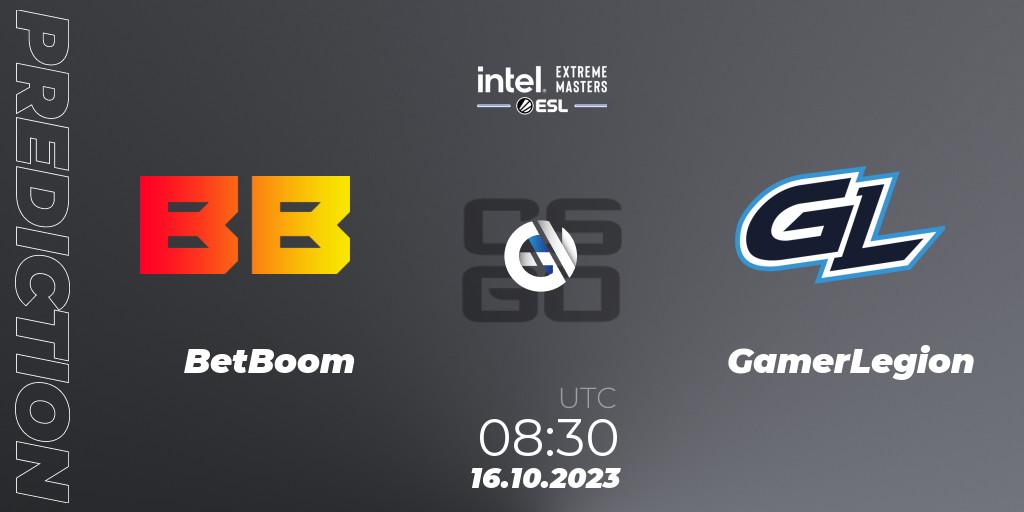 BetBoom - GamerLegion: прогноз. 16.10.23, CS2 (CS:GO), IEM Sydney 2023