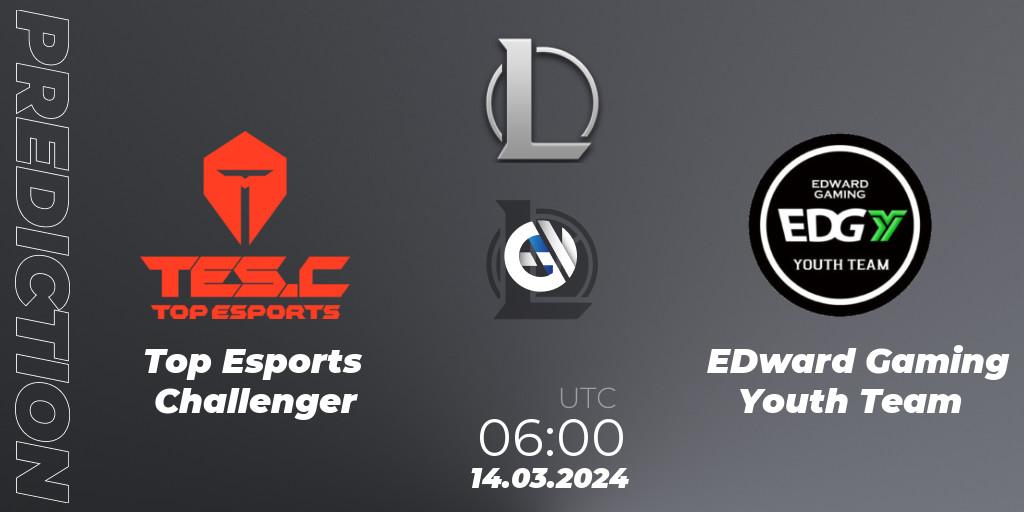 Top Esports Challenger - EDward Gaming Youth Team: прогноз. 14.03.24, LoL, LDL 2024 - Stage 1