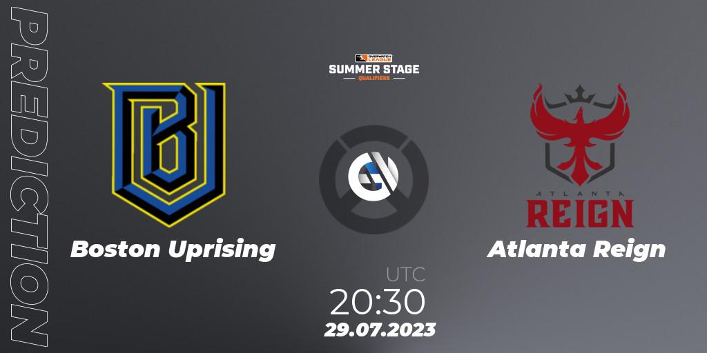 Boston Uprising - Atlanta Reign: прогноз. 29.07.23, Overwatch, Overwatch League 2023 - Summer Stage Qualifiers