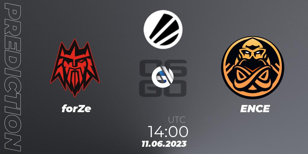forZe - ENCE: прогноз. 11.06.23, CS2 (CS:GO), ESL Challenger Katowice 2023