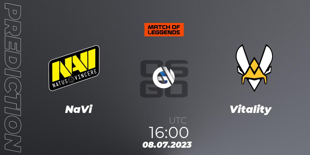 NaVi - Vitality: прогноз. 08.07.23, CS2 (CS:GO), Match of LeGGends