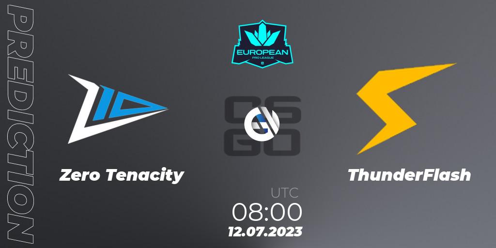 Zero Tenacity - ThunderFlash: прогноз. 12.07.23, CS2 (CS:GO), European Pro League Season 9