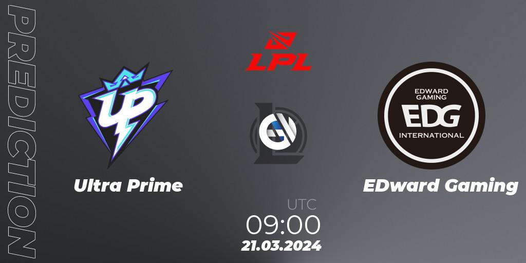 Ultra Prime - EDward Gaming: прогноз. 21.03.24, LoL, LPL Spring 2024 - Group Stage