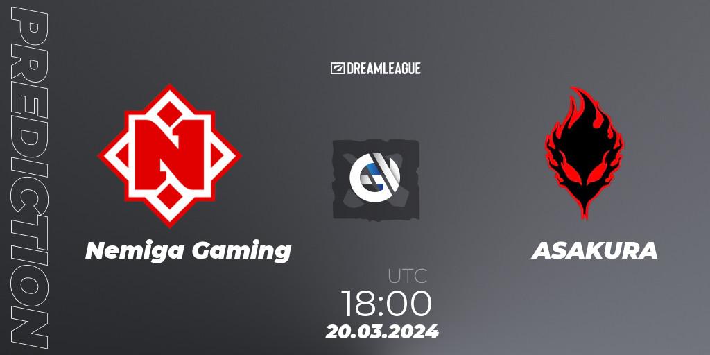 Nemiga Gaming - ASAKURA: прогноз. 20.03.24, Dota 2, DreamLeague Season 23: Eastern Europe Closed Qualifier