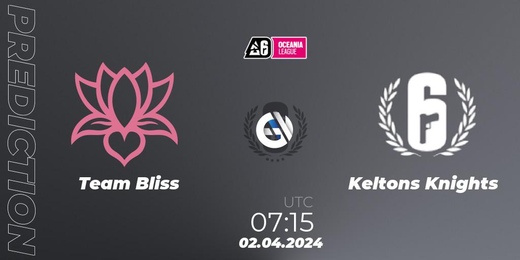 Team Bliss - Keltons Knights: прогноз. 02.04.24, Rainbow Six, Oceania League 2024 - Stage 1